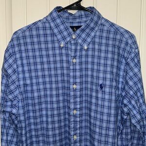 Men’s Polo long sleeve button down- size L